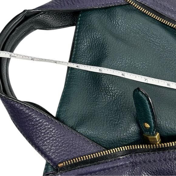 OrYANY Colorblock Multicolor Leather Zipper Slouchy Hobo Shoulder Bag Satchel - Picture 10 of 11